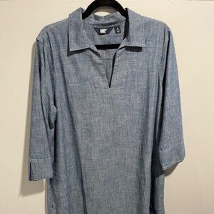 Lands End Denim/Chambray Dress (Large) FREE SHIPPING